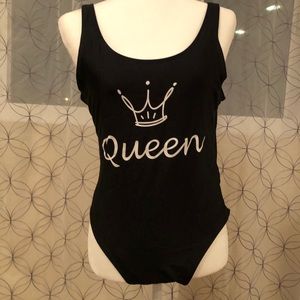 Forever 21Very cute Black QUEEN-One Piece swimsuit